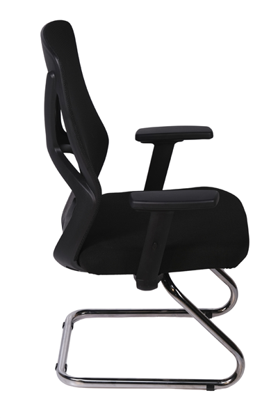 Ofisbazaar Dolphin Siyah Fileli Misafir Koltuğu | Ergonomik Toplantı ve Bekleme Koltuğu Siyah Fileli