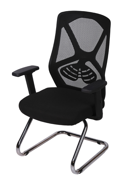 Ofisbazaar Dolphin Siyah Fileli Misafir Koltuğu | Ergonomik Toplantı ve Bekleme Koltuğu Siyah Fileli