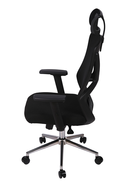 Ofisbazaar Dolphin Siyah Fileli Yönetici Koltuğu | Ergonomik Başlıklı Ofis Koltuğu Siyah Fileli