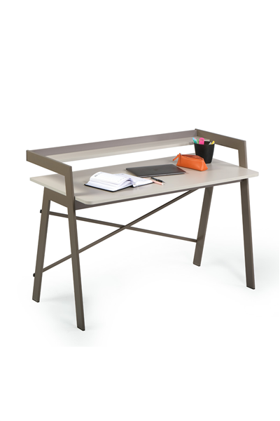 Ofisbazaar Home Desk 120x60 cm – Üst Raflı Metal Ayaklı Çalışma Masası