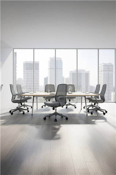 Ofisbazaar Lavander Fileli Çalışma Koltuğu | Ergonomik Şef ve Toplantı Koltuğu Gri