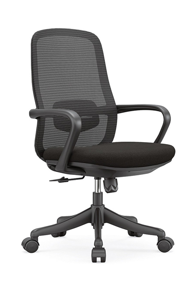 Ofisbazaar Lavander Fileli Çalışma Koltuğu | Ergonomik Şef ve Toplantı Koltuğu Siyah