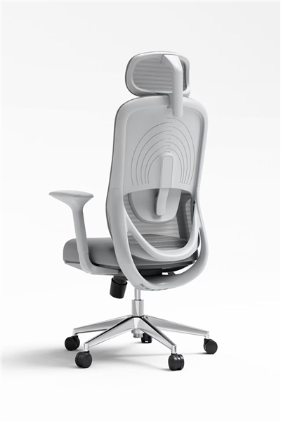 Ofisbazaar Lizbon Pro Ergonomik Mesh Yönetici Koltuğu – Ayarlanabilir Başlıklı Gri