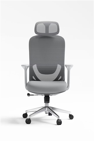 Ofisbazaar Lizbon Pro Ergonomik Mesh Yönetici Koltuğu – Ayarlanabilir Başlıklı Gri