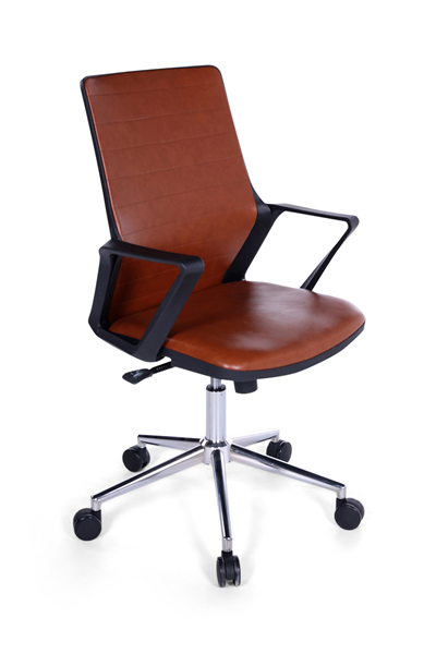 Ofisbazaar Lizz Kahverengi Deri Çalışma Koltuğu | Ergonomik Şef ve Toplantı Koltuğu Kahverengi
