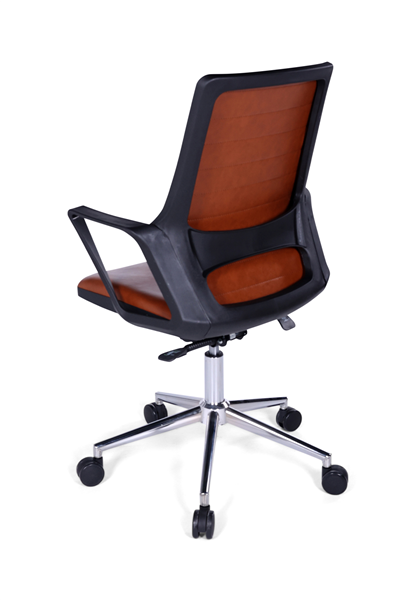 Ofisbazaar Lizz Kahverengi Deri Çalışma Koltuğu | Ergonomik Şef ve Toplantı Koltuğu Kahverengi