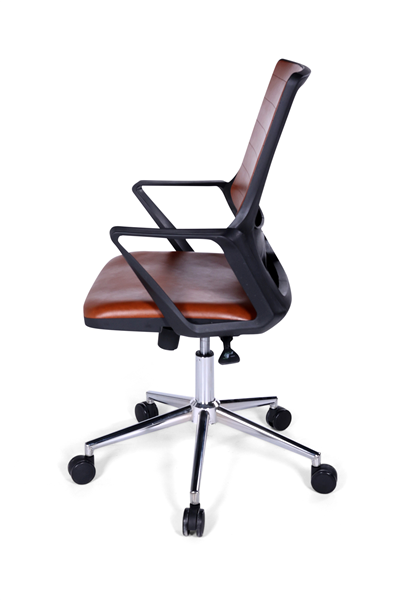 Ofisbazaar Lizz Kahverengi Deri Çalışma Koltuğu | Ergonomik Şef ve Toplantı Koltuğu Kahverengi