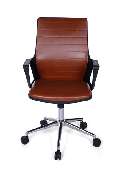 Ofisbazaar Lizz Kahverengi Deri Çalışma Koltuğu | Ergonomik Şef ve Toplantı Koltuğu Kahverengi