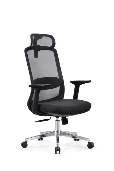 Ofisbazaar London Ergonomik Mesh Yönetici Koltuğu – Ayarlanabilir Başlıklı Siyah