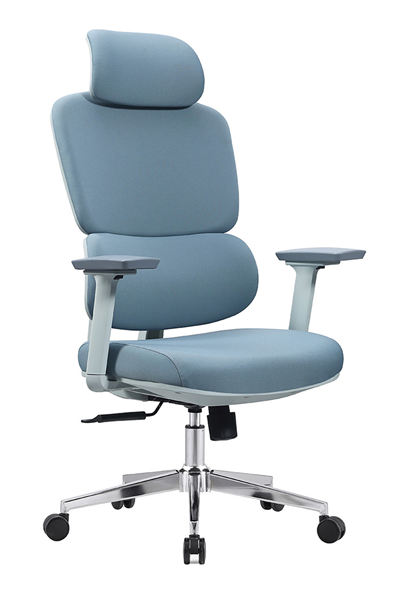 Ofisbazaar Ocean Premium Ergonomik Yönetici Koltuğu | Başlıklı ve Bel Ayarlı Ofis Koltuğu Mavi