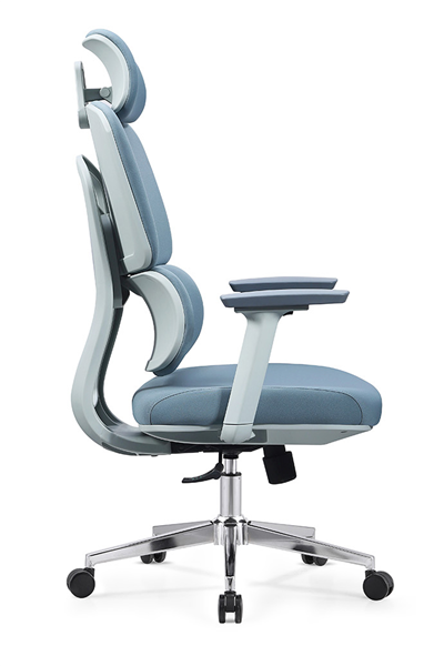 Ofisbazaar Ocean Premium Ergonomik Yönetici Koltuğu | Başlıklı ve Bel Ayarlı Ofis Koltuğu Mavi