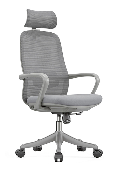 Ofisbazaar Rose Manager Ergonomik Fileli Yönetici Koltuğu | Ergonomik Başlıklı Ofis Koltuğu Gri