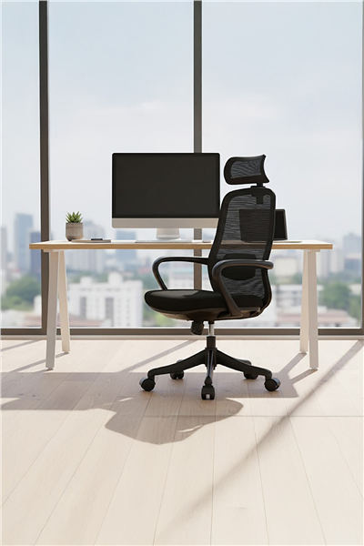 Ofisbazaar Rose Manager Ergonomik Fileli Yönetici Koltuğu | Ergonomik Başlıklı Ofis Koltuğu Siyah