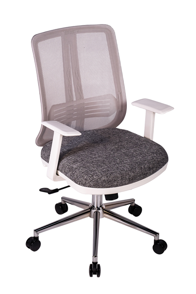 Ofisbazaar UP Beyaz Fileli Çalışma Koltuğu | Ergonomik Şef ve Toplantı Koltuğu Desenli Gri