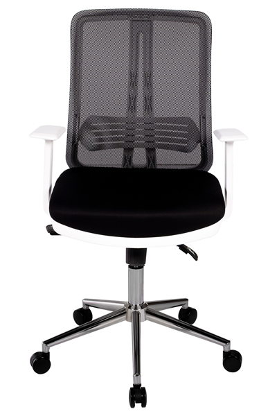 Ofisbazaar UP Beyaz Fileli Çalışma Koltuğu | Ergonomik Şef ve Toplantı Koltuğu Siyah Fileli