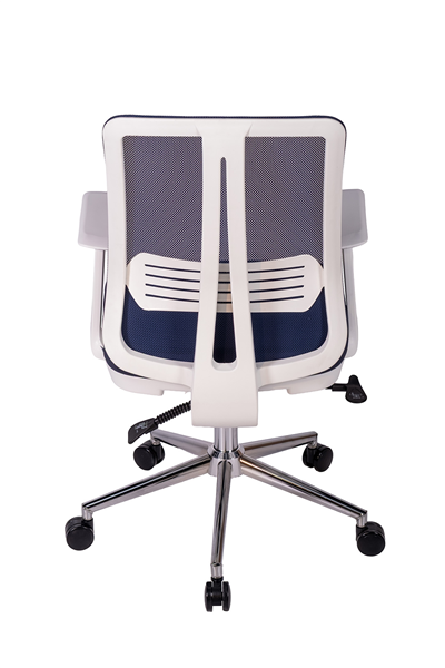 Ofisbazaar UP Beyaz Fileli Çalışma Koltuğu | Ergonomik Şef ve Toplantı Koltuğu Lacivert