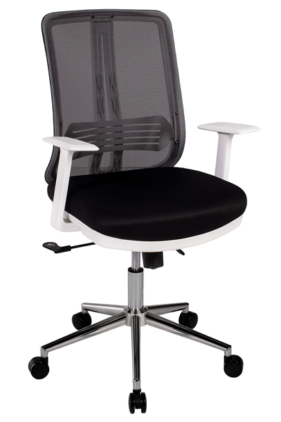 Ofisbazaar UP Beyaz Fileli Çalışma Koltuğu | Ergonomik Şef ve Toplantı Koltuğu Siyah Fileli