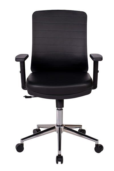 Ofisbazaar UP Deri Çalışma Koltuğu | Ergonomik Şef ve Toplantı Koltuğu Martin 01- Siyah Deri