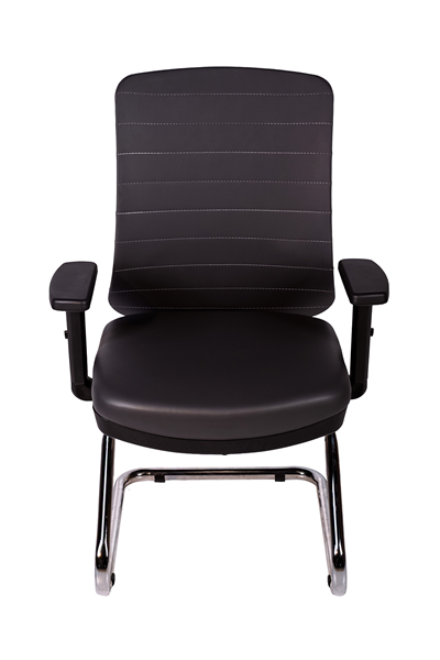 Ofisbazaar UP Deri Misafir Koltuğu | Ergonomik Toplantı ve Bekleme Koltuğu Martin 06- Gri Deri