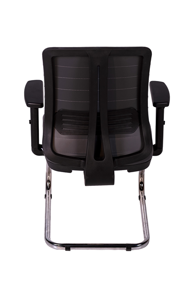 Ofisbazaar UP Deri Misafir Koltuğu | Ergonomik Toplantı ve Bekleme Koltuğu Martin 06- Gri Deri