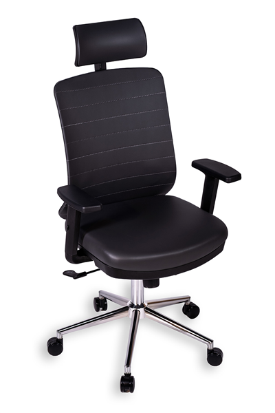 Ofisbazaar UP Deri Yönetici Koltuğu | Ergonomik ve Modern Tasarım Martin 06- Gri Deri