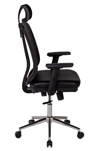 Ofisbazaar UP Deri Yönetici Koltuğu | Ergonomik ve Modern Tasarım Martin 01- Siyah Deri