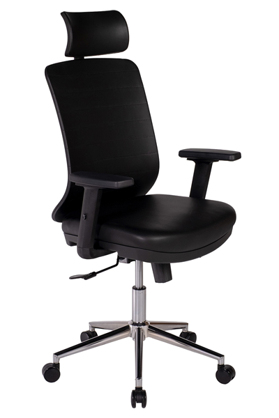 Ofisbazaar UP Deri Yönetici Koltuğu | Ergonomik ve Modern Tasarım Martin 01- Siyah Deri