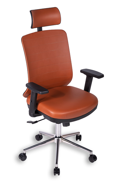 Ofisbazaar UP Deri Yönetici Koltuğu | Ergonomik ve Modern Tasarım Martin09 Kahverengi Deri