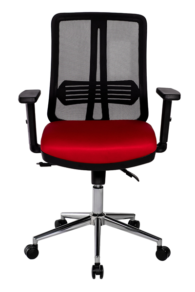Ofisbazaar UP Fileli Çalışma Koltuğu | Ergonomik Şef ve Toplantı Koltuğu Siyah Fileli / Kırmızı