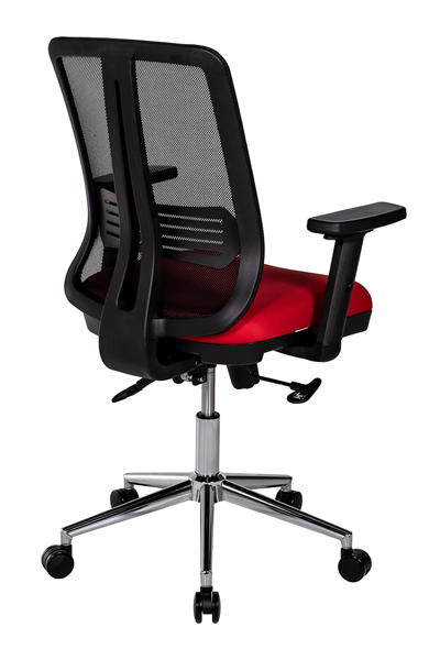 Ofisbazaar UP Fileli Çalışma Koltuğu | Ergonomik Şef ve Toplantı Koltuğu Siyah Fileli / Kırmızı