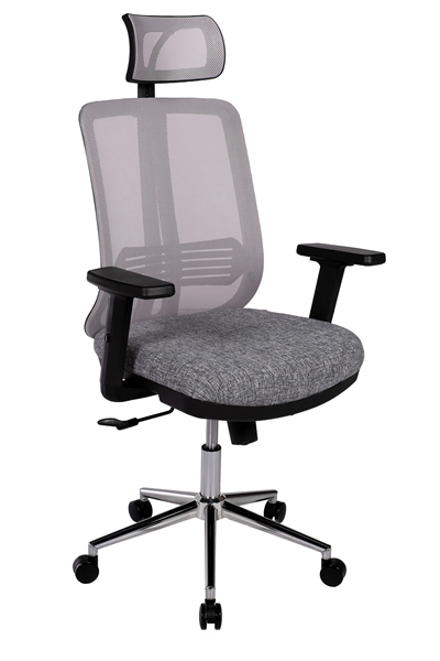 Ofisbazaar UP Fileli Yönetici Koltuğu | Ayarlanabilir Başlıklı Ofis Koltuğu Gri