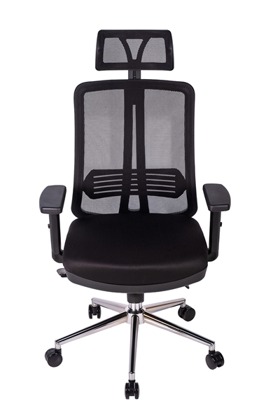 Ofisbazaar UP Fileli Yönetici Koltuğu | Ayarlanabilir Başlıklı Ofis Koltuğu Siyah Fileli