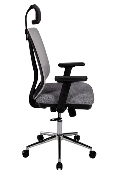 Ofisbazaar UP Fileli Yönetici Koltuğu | Ayarlanabilir Başlıklı Ofis Koltuğu Gri