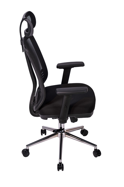 Ofisbazaar UP Fileli Yönetici Koltuğu | Ayarlanabilir Başlıklı Ofis Koltuğu Siyah Fileli
