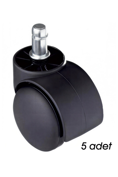 Ofisbazaar Yedek Sandalye Tekerleği 50 mm 5li Paket Siyah