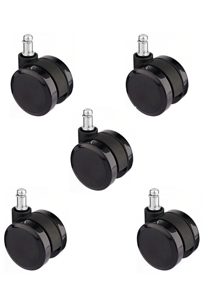 Ofisbazaar Yedek Sandalye Tekerleği 60 mm 5li Paket Siyah