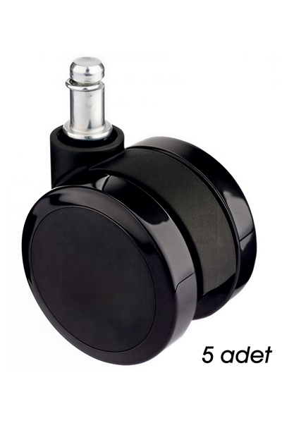 Ofisbazaar Yedek Sandalye Tekerleği 60 mm 5li Paket Siyah