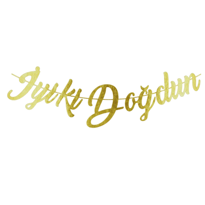 Gold İyi Ki Doğdun Kaligrafi Banner