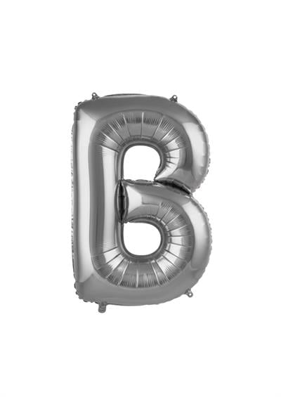 Harf Folyo Balon B Harfi Gümüş 40'' / 100 cm