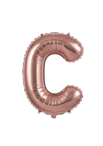 Harf Folyo Balon C Harfi Rose Gold 40'' / 100 cm