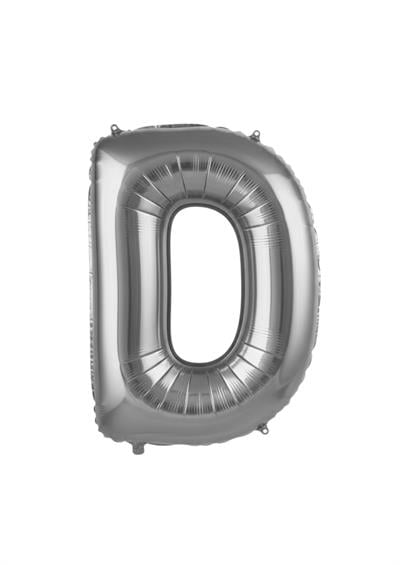 Harf Folyo Balon D Harfi Gümüş 40'' / 100 cm