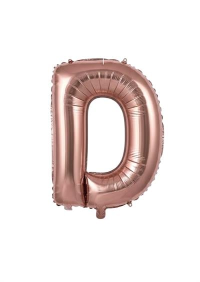Harf Folyo Balon D Harfi Rose Gold 40'' / 100 cm