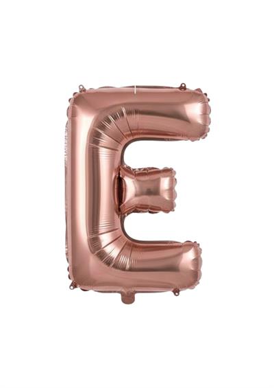 Harf Folyo Balon E Harfi Rose Gold 40'' / 100 cm
