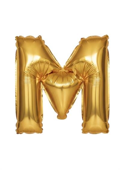 Harf Folyo Balon M Harfi Gold 40'' / 100 cm