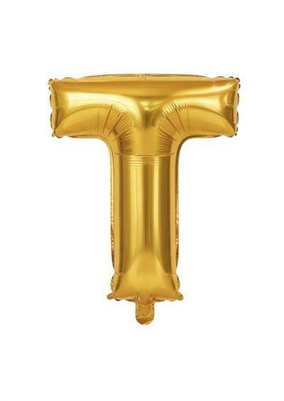 Harf Folyo Balon T Harfi Gold 40'' / 100 cm