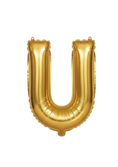 Harf Folyo Balon U Harfi Gold 40'' / 100 cm