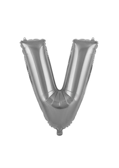 Harf Folyo Balon V Harfi Gümüş 40'' / 100 cm
