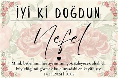 Kişiselleştirilebilir Çiçek Temalı Doğum Günü Duvar Örtüsü 