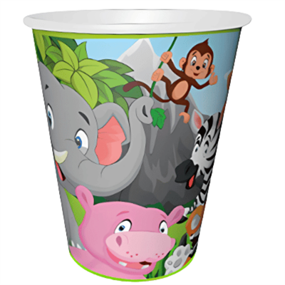 Lisanslı Safari Karton Bardak (8'li Paket)
