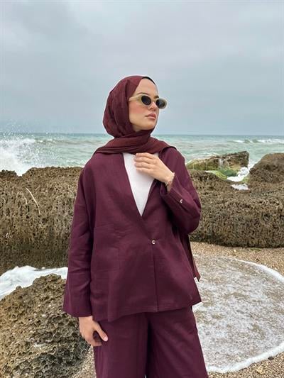 Keten İkili Takım Bordo